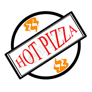 热披萨标签插图背景图片