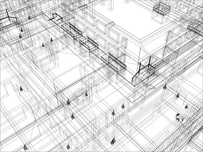 抽象陈列项目金属印刷骨骼房子地面建筑住房工程建筑学图片