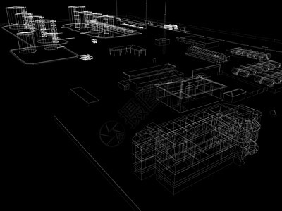 工业抽象建筑学结构植物框架货运草图工厂绘画项目铁轨火车起重机图片