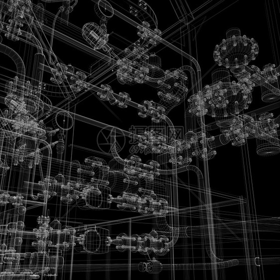 工业设备 电线框架资源压力化学品气体阀门插图工程管子金属活力图片