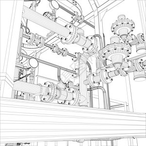 线框工业设备汽油金属燃料压力化学品工厂力量活力设施技术图片