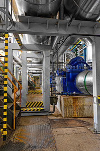 发电厂工业内地的电厂框架管道机器技术化学品工厂走廊工程植物仓库图片