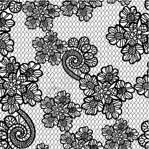 无缝带宽图案花朵纺织品玫瑰女士插图织物装饰品蕾丝装饰边界图片