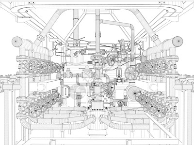 线框工业设备气体力量阀门植物设施黑色工厂蓝色海关活力图片