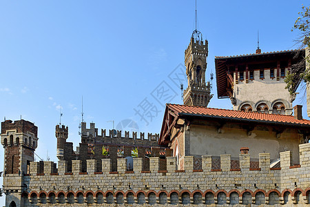 卡斯特略马肯齐埃热诺瓦 意大利堡垒建筑学旅游庄园建筑天空历史图片