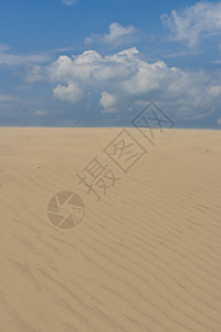 沙丘和蓝天海滩侵蚀棕色线条蓝色天空沙漠晴天热带海浪图片