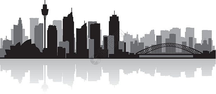 澳大利亚悉尼市天线矢量环光灯图片