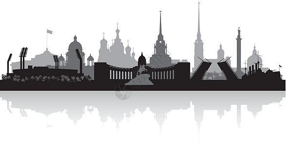 圣彼得堡市天线矢量环形图片