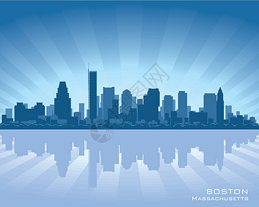 波士顿天际建筑景观地标插图海岸商业刮刀办公室海岸线市中心图片