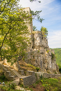 德国古德城堡鲁森斯坦建筑学建筑风景石头风景区地标豪夫历史旅行遗产图片