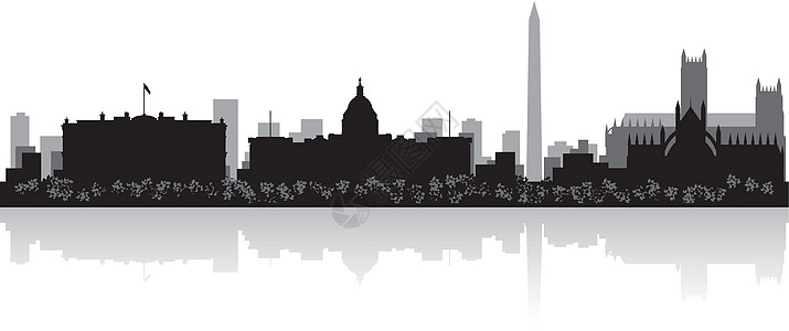 华盛顿市地平线月光建筑旅行城市建筑学支撑刮刀景观反射市中心海岸图片