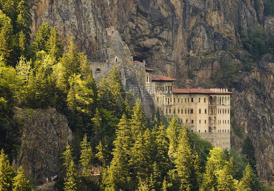 苏梅拉修道院建筑宗教旅行热情教会旅游旅游者岩石建筑学地标图片