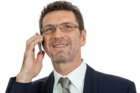 带智能手机的成年成人商务人士与世隔绝电脑细胞电话技术商务白色展示商业人士男性图片