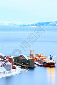 货运货船货物进口商业港口矿石衬垫卸载出口船运贮存图片