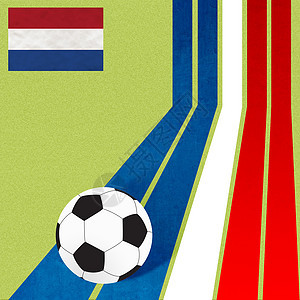 以多彩线背景为背景的可塑旗足球皮革旗帜木板玩具黏土游戏橡皮泥竞赛运动横幅图片