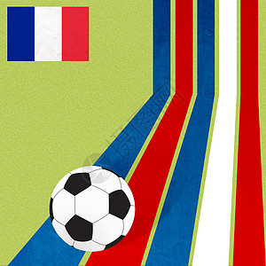 以多彩线背景为背景的可塑旗足球雕塑六边形游戏白色竞赛爱好照片橡皮泥世界黏土图片
