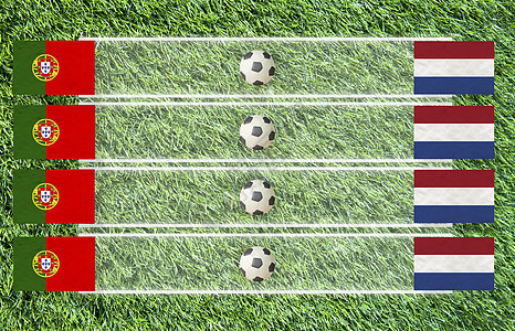 草背景上的可塑性足球旗帜得分B组游戏皮革黏土玩具雕塑木板照片竞赛世界爱好图片