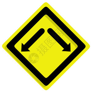 白色背景的边框流量警告缠绕招牌标签黄色邮政危险风险横幅路标图片