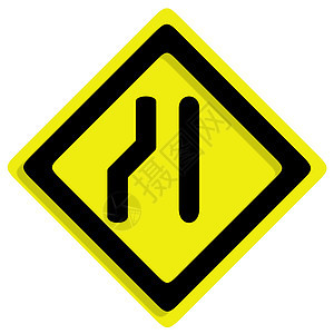 白色背景的边框流量标签按钮夹子注意力框架危险黄色插图曲线路标图片