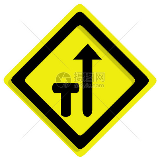 白色背景的边框流量警告风险标签曲线路标框架插图夹子黄色按钮图片
