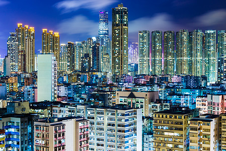 香港的住宅楼群建设住房公寓建筑房屋天际图片
