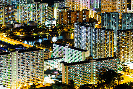 夜里香港沙丁区图片