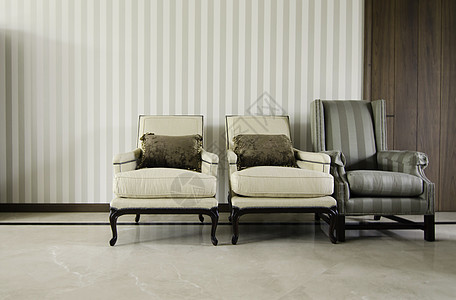 豪华的扶手椅沙发古董条纹奢华座位家具风格扶手椅衣服装潢图片