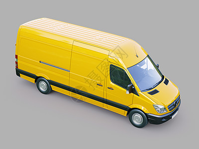 商用面包车管理人员货车商用车牵引货运中转黄色交通运输车送货图片