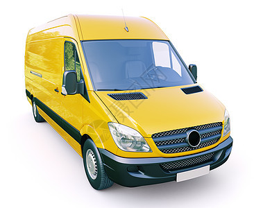 商用面包车黄色交通输送卡车管理人员货运运输托运车辆中转连接图片