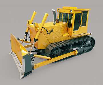 重型推土机推土车清理土地基础设施运输作业车辆机械橙子设备拖拉机图片