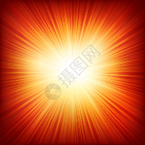 恒星爆发红火和黄火 EPS 10白色激光光环圆形辉光宇宙辐射新星黄色火花图片