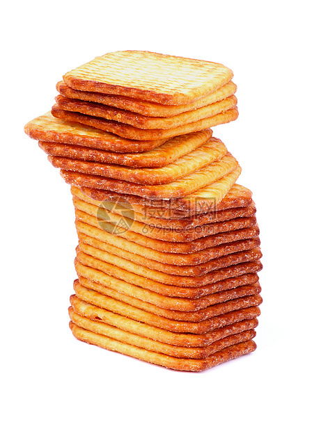 饼干堆长方形色彩早餐糖类食物黄色盐渍夹心褐色硬皮图片