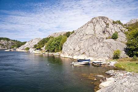 瑞典的犹太群岛海岸岩石渔船旅行群岛休闲地质学全景地质娱乐图片