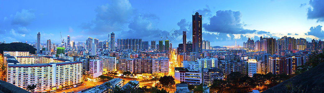 香港九龙市中心夜景图片