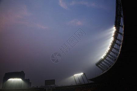 中国北京夜间体育场大灯 中国北京摄影水平天空建筑学体育场馆图片