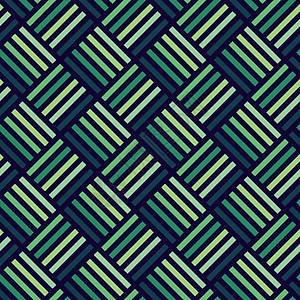 带彩色条纹 矢量插图的无缝模式网络线条绿色正方形墙纸蓝色图片