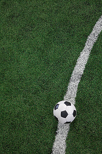有足球和线的足球场绿色划分团队草皮体育单线运动摄影画幅边界图片