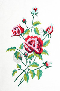 以交叉丝缝模式手工制作的刺绣艺术装饰品亚麻国家纺织品地标绘画植物群材料产品图片