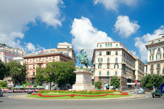 科维托广场和埃马纽埃尔二世的纪念碑 热那亚图片