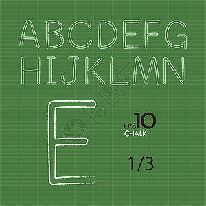 1至3套Calk 矢量字母表 A-N可编辑图片