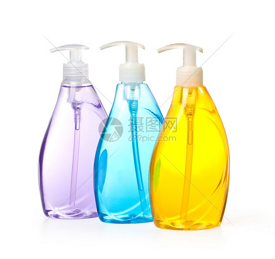 塑料瓶皂角化妆品凝胶洗涤剂摄影液体洗澡塑料绿色洗碗图片