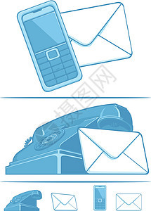 联系符号 - 电话和邮件图片