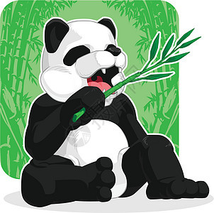 熊猫吃竹鱼叶图片