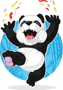 快速跳动中的熊猫图片