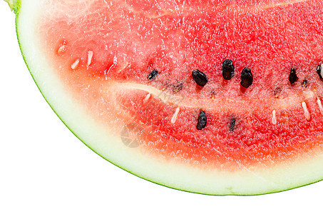 水瓜切片健康植物水果绿色甜点食物红色热带营养白色背景图片