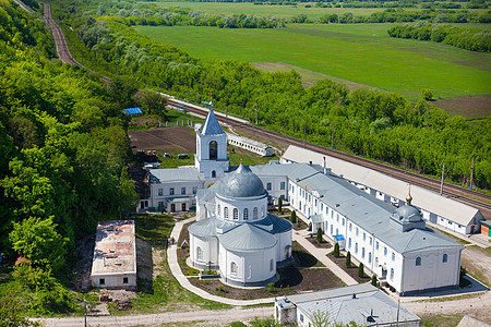 神圣的乌斯彭斯基人修道院和Don河图片