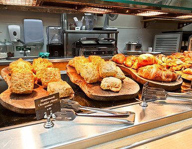 餐厅托盘线咖啡店用餐自助食物美食营养木板食堂面包包子图片