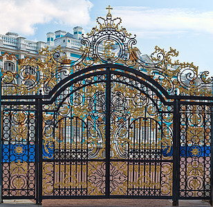 金门 圣彼得堡凯瑟琳宫入口处金门图片