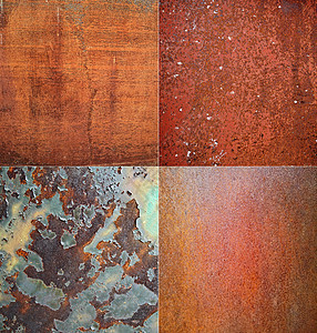 红色生锈金属本底的混合墙纸帆布桌子控制板裂缝拼贴画金属木板石头床单图片