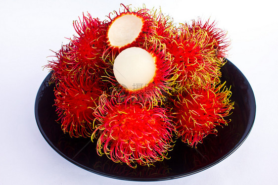 新鲜的拉姆布丹水果营养季节热带甜点食物黑人团体种子植物头发图片